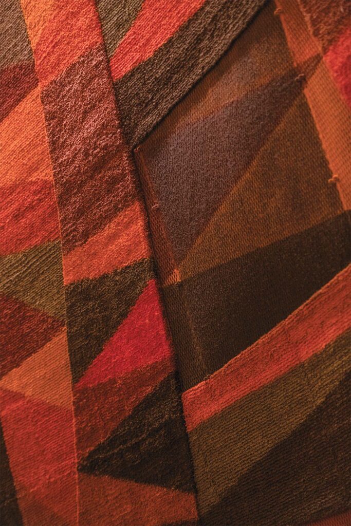 a close-up of a colorful carpet